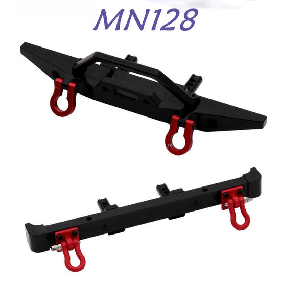 MN MODEL MN168 RC Car Upgrade part Metal Rear and Front Protector black