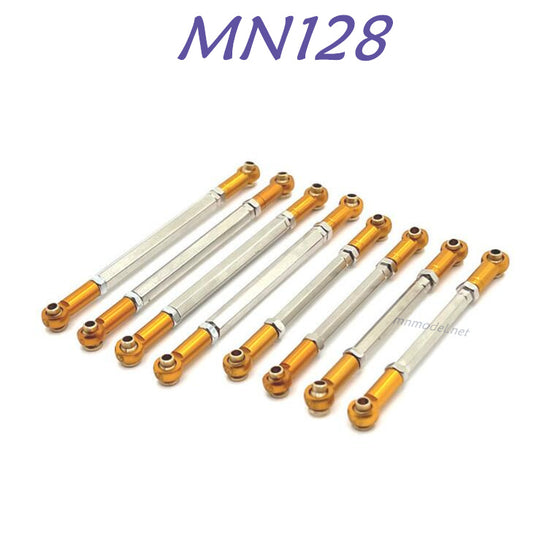 MN MODEL MN168 RC Car Upgrade part Metal Connect Rods gold