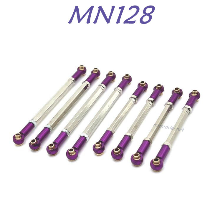 MN MODEL MN168 RC Car Upgrade part Metal Connect Rods purple