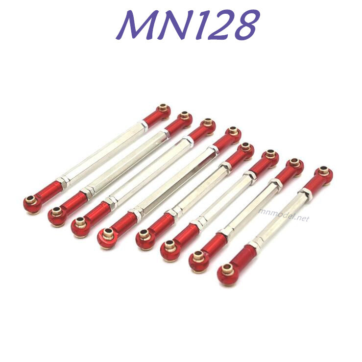 MN MODEL MN168 RC Car Upgrade part Metal Connect Rods red