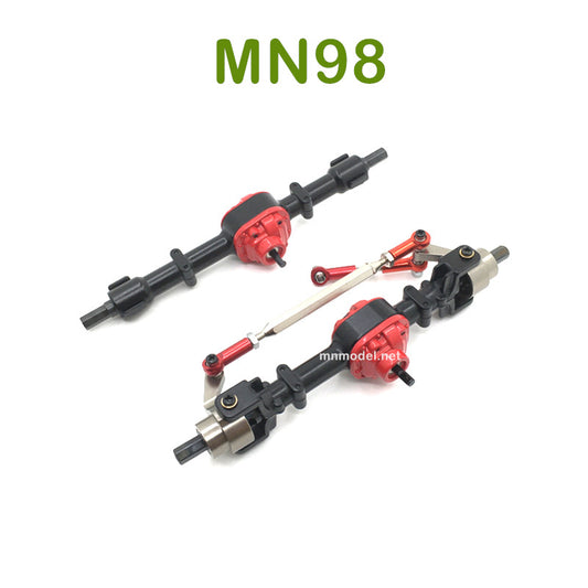 Upgrade MN MODEL MN98 RC Car parts Metal Front and Rear Axle Assembly black