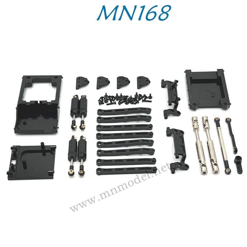 MN MODEL MN168 RC Car Upgrade Parts Metal Kit black