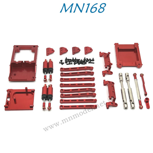 MN MODEL MN168 RC Car Upgrade Parts Metal Kit red