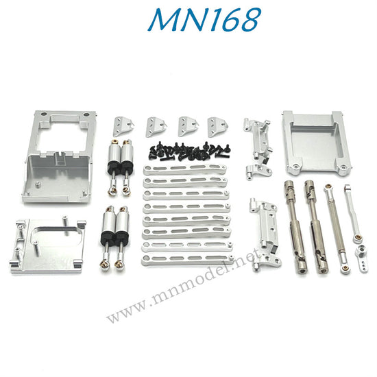 MN MODEL MN168 RC Car Upgrade Parts Metal Kit silver