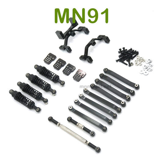 Upgrade parts For MN MODEL MN91 RC Racing Car Shock absorber and Connect Rod black