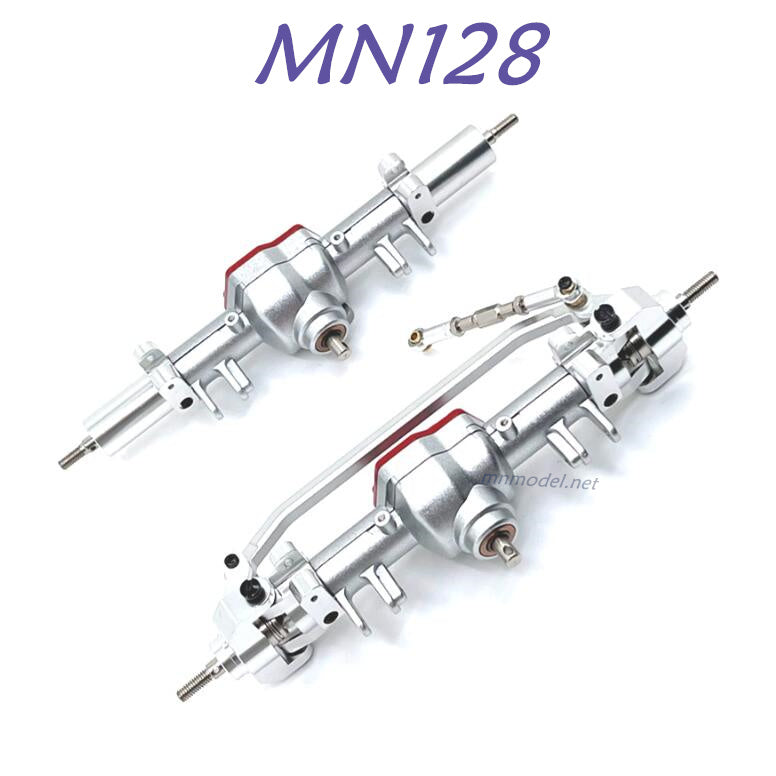 MN MODEL MN128 RC Car Upgrade part Metal Front and Rear Axle Assembly silver