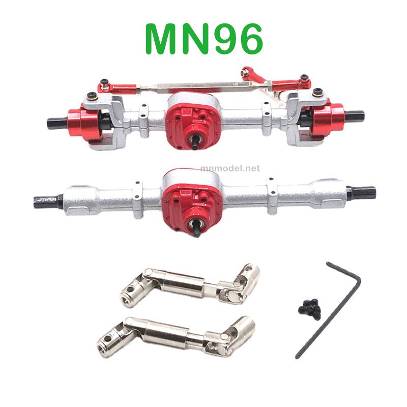 Upgrade parts of MN MODEL MN96 RC Car Front and Rear Axle Assembly and Transmission Shaft silver