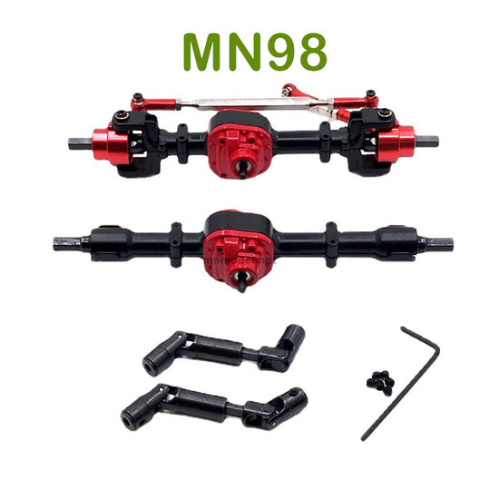 Upgrade MN MODEL MN98 RC Car parts Front and Rear Axle Assembly and Transmission Shaft black