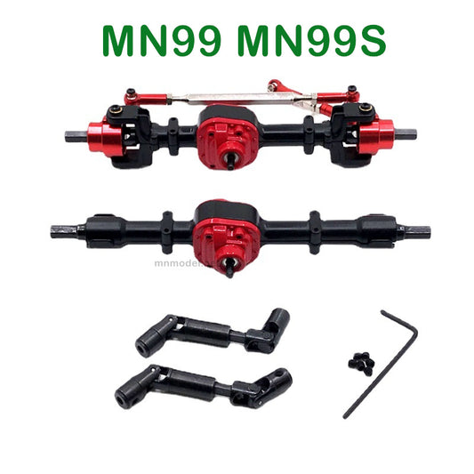 Upgrades Parts of MN MODEL MN99 MN99S RC Car Front and Rear Axle Assembly and Transmission Shaft black