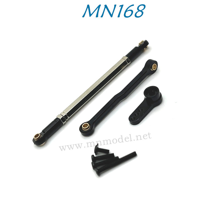 Upgrade Of MN MODEL MN168 RC Car Parts Metal Steering Rod Servo Arm black