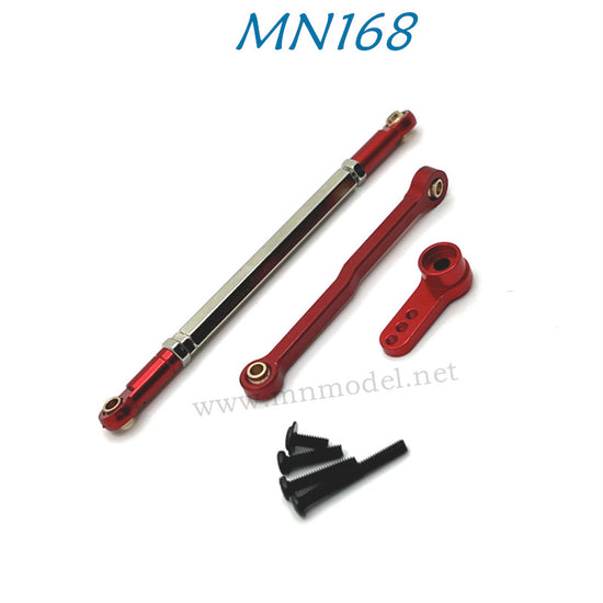 Upgrade Of MN MODEL MN168 RC Car Parts Metal Steering Rod Servo Arm red