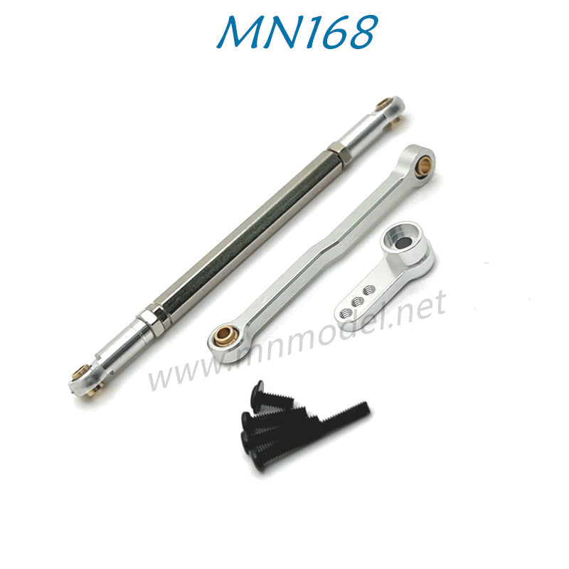 Upgrade Of MN MODEL MN168 RC Car Parts Metal Steering Rod Servo Arm silver