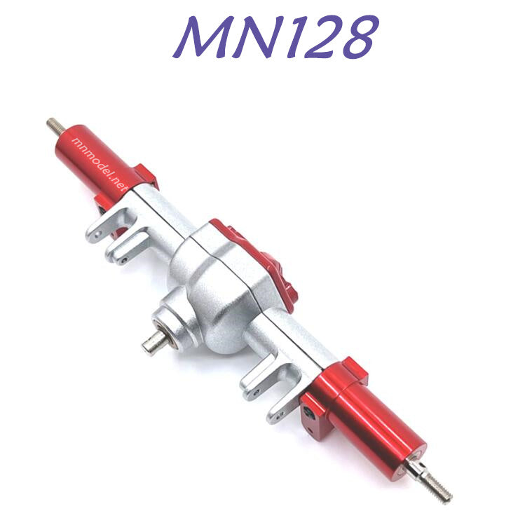 MN MODEL MN128 RC Car Upgrade part Metal Rear Axle Assembly silver red