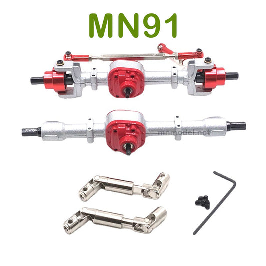 Upgrade parts For MN MODEL MN91 RC Racing Car Front and Rear Axle Assembly and Transmission Shaft silver