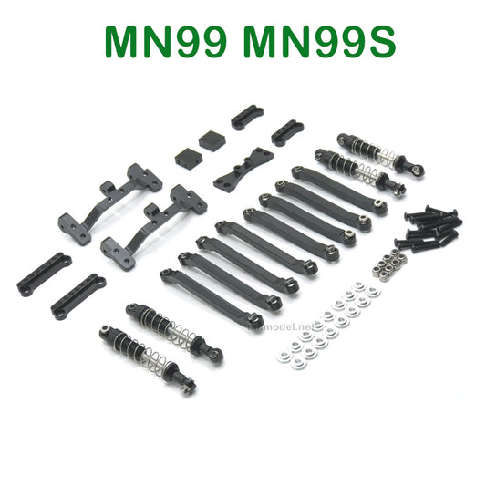 Upgrades Parts of MN MODEL MN99 MN99S RC Car Connect Rod and Shocks black