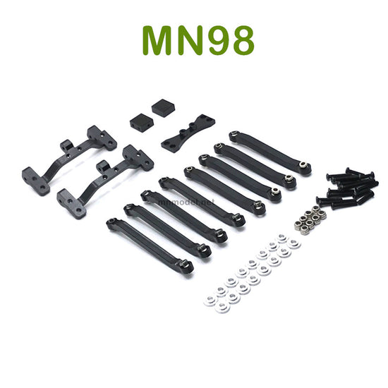 Upgrade MN MODEL MN98 RC Car parts Connect Rod and Connect Rod seat black