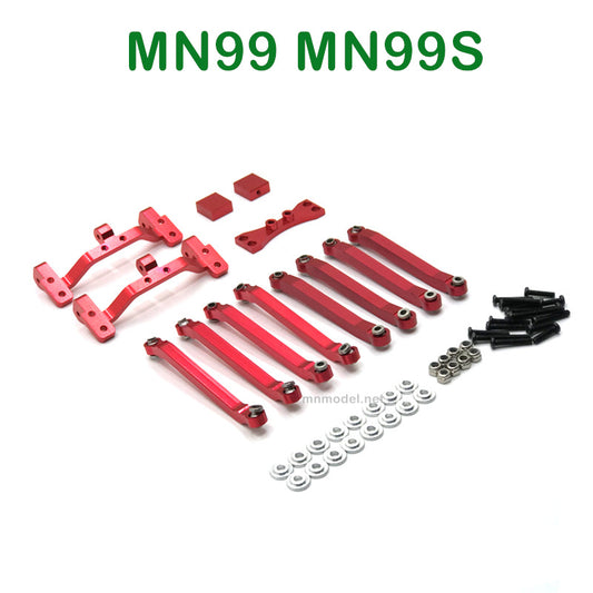 Upgrades Parts of MN MODEL MN99 MN99S RC Car Connect Rod and Connect Rod seat red