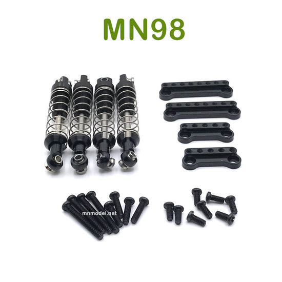 Upgrade MN MODEL MN98 RC Car parts Metal Shock and Shock Seat black