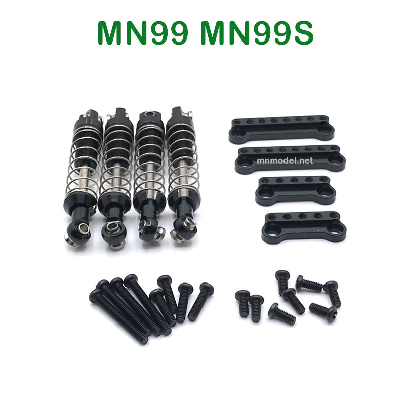 Upgrades Parts of MN MODEL MN99 MN99S RC Car Metal Shock and Shock Seat BLACK