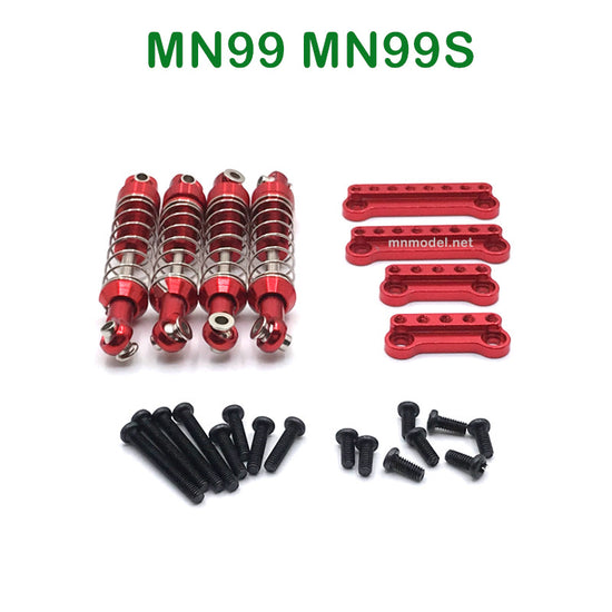 Upgrades Parts of MN MODEL MN99 MN99S RC Car Metal Shock and Shock Seat RED