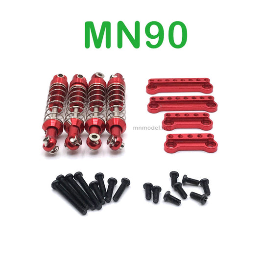 Upgrade Parts Of MN MODEL MN90 RC Car Metal Shock and Shock Seat red