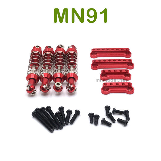 Upgrade parts For MN MODEL MN91 RC Racing Car Metal Shock and Shock Seat red