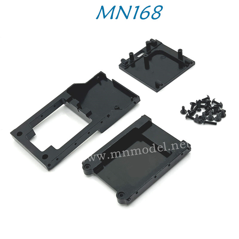 Upgrade Of MN MODEL MN168 RC Car Parts Metal Front and Rear Compartment Motor mount black