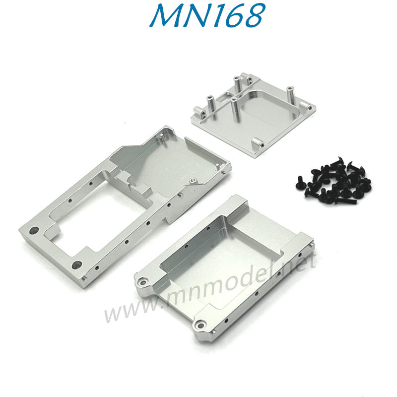 Upgrade Of MN MODEL MN168 RC Car Parts Metal Front and Rear Compartment Motor mount silver