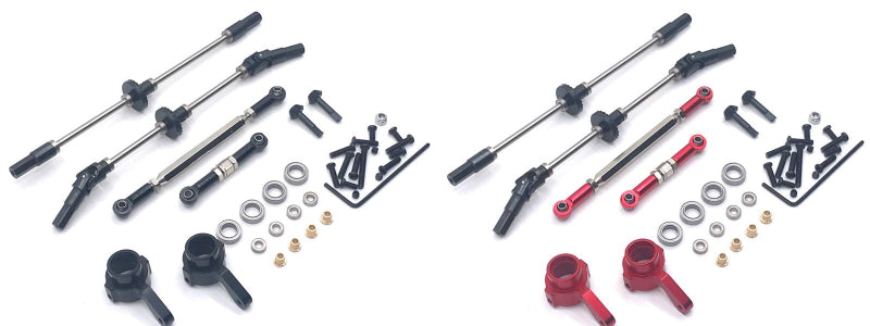 Upgrade MN MODEL MN98 RC Car parts Front and Rear Axle Assembly and Connect Rods