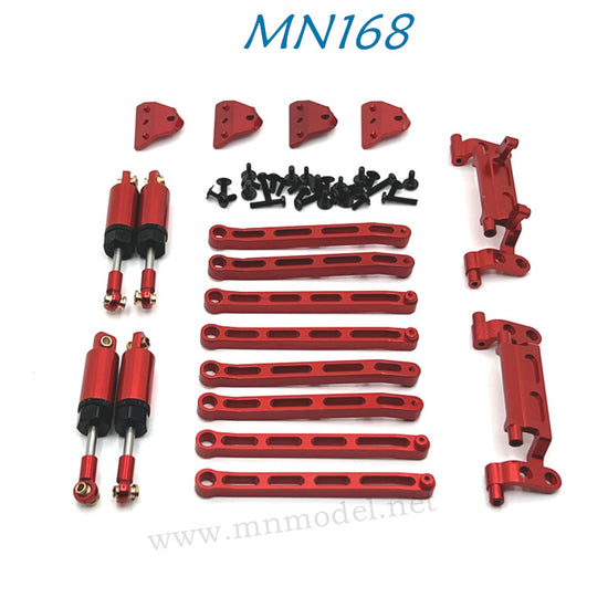 MN MODEL MN168 RC Car Parts Upgrade Metal Kit red