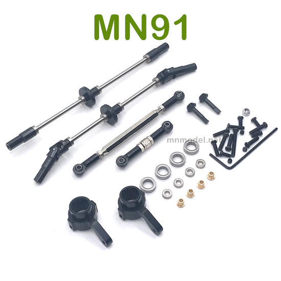 Upgrade parts For MN MODEL MN91 RC Racing Car Front and Rear Axle Assembly and Connect Rods black