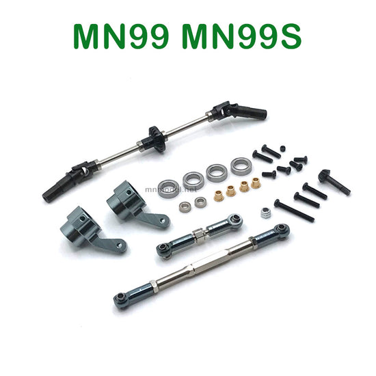 Upgrades Parts of MN MODEL MN99 MN99S RC Car Front Axle Assembly and Connect Rods