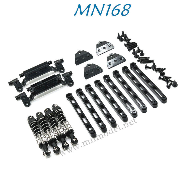 MN MODEL MN168 RC Car Upgrade Parts Alloy Kit black