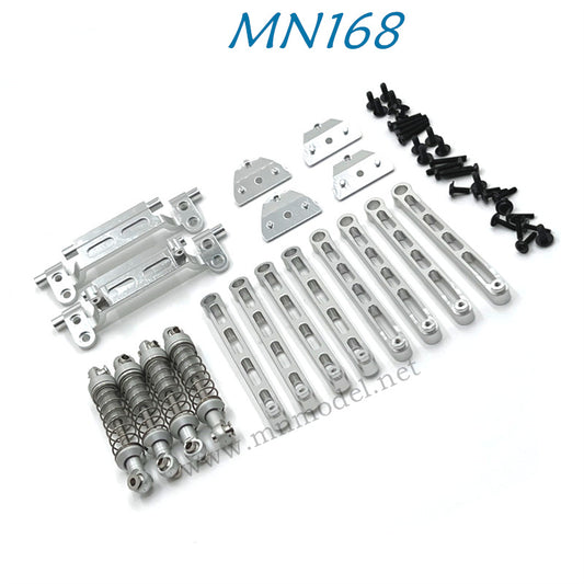 MN MODEL MN168 RC Car Upgrade Parts Alloy Kit silver