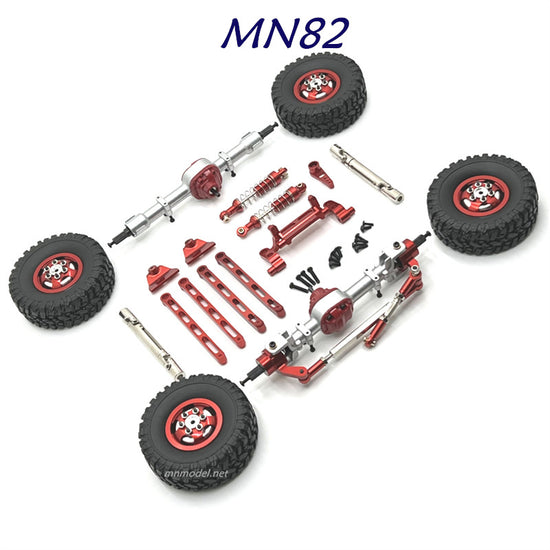 MN MODEL MN82 RC Car Upgrades Metal Kits red