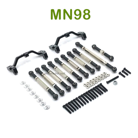 Upgrade MN MODEL MN98 RC Car parts Connect Rods and Fixing Seat black