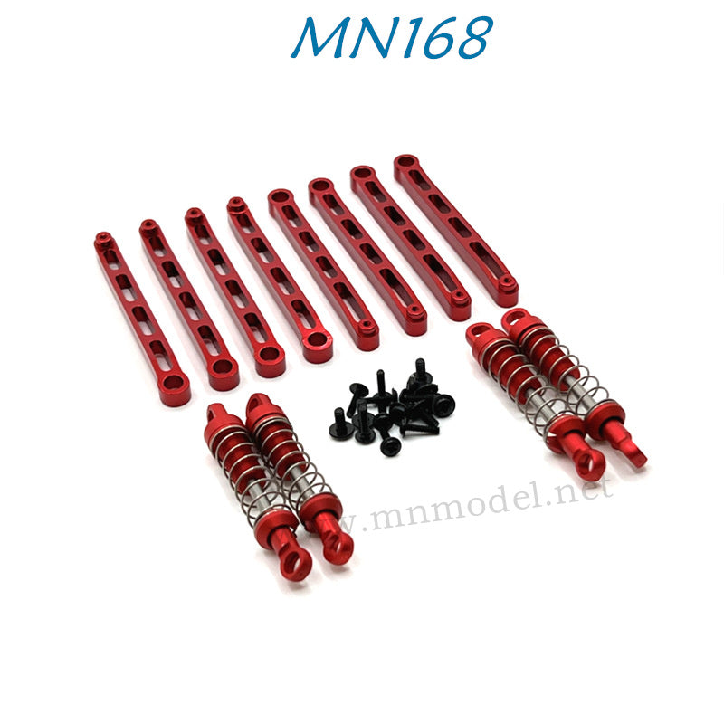 MN MODEL MN168 RC Car Parts Upgrade Metal Shock Chassis Fixing Rod red