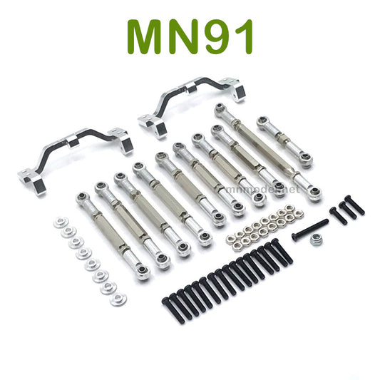 Upgrade parts For MN MODEL MN91 RC Racing Car Connect Rods and Fixing Seat silver