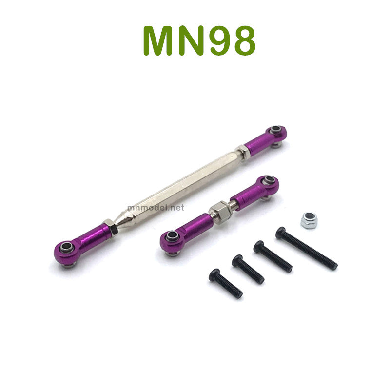 Upgrade MN MODEL MN98 RC Car parts Steering and Servo Connect Rods purple