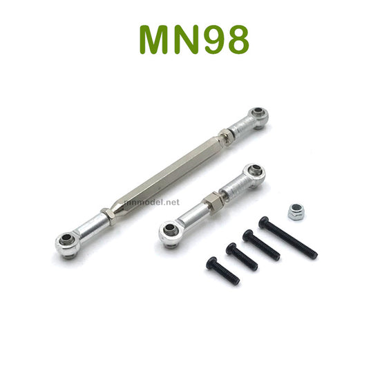 Upgrade MN MODEL MN98 RC Car parts Steering and Servo Connect Rods silver