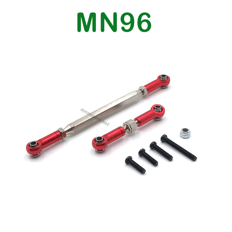 Upgrade parts of MN MODEL MN96 RC Car Steering and Servo Connect Rods red