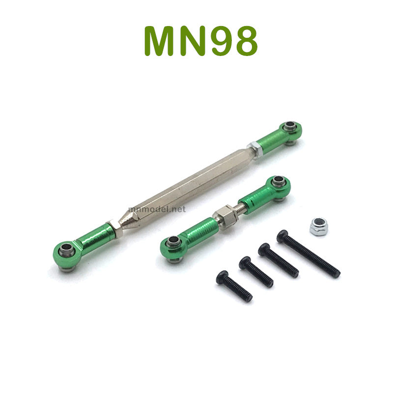 Upgrade MN MODEL MN98 RC Car parts Steering and Servo Connect Rods green