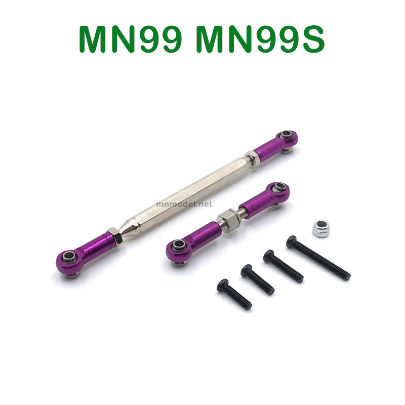 Upgrades Parts of MN MODEL MN99 MN99S RC Car Steering and Servo Connect Rods PURPLE