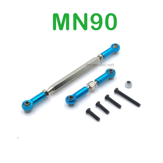 Upgrade Parts Of MN MODEL MN90 RC Car Steering and Servo Connect Rods blue