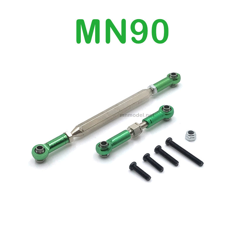 Upgrade Parts Of MN MODEL MN90 RC Car Steering and Servo Connect Rods green