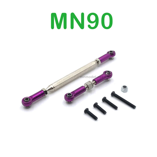 Upgrade Parts Of MN MODEL MN90 RC Car Steering and Servo Connect Rods purple