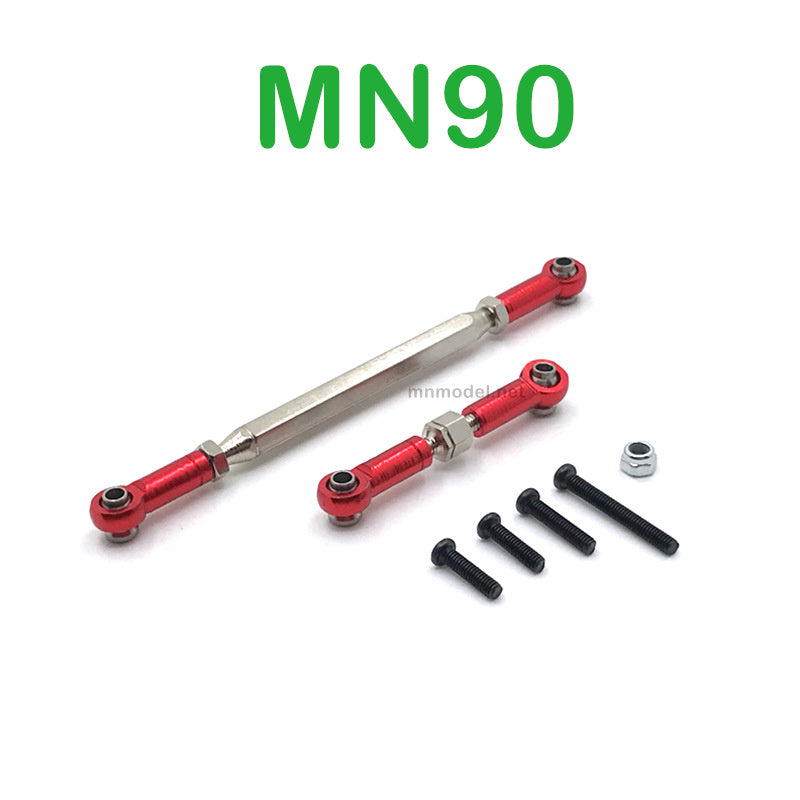 Upgrade Parts Of MN MODEL MN90 RC Car Steering and Servo Connect Rods red