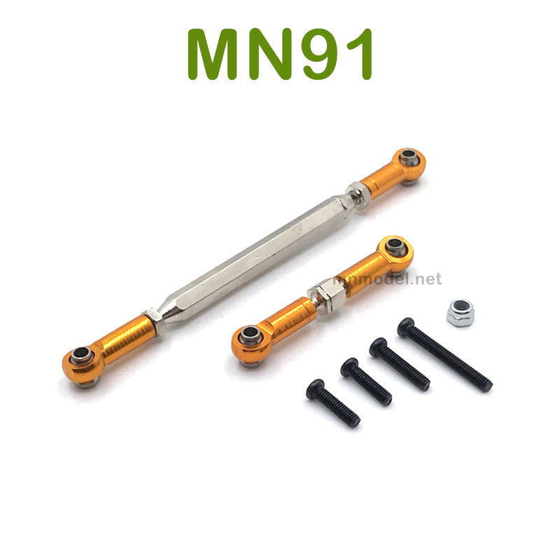 Upgrade parts For MN MODEL MN91 RC Racing Car Steering and Servo Connect Rods gold