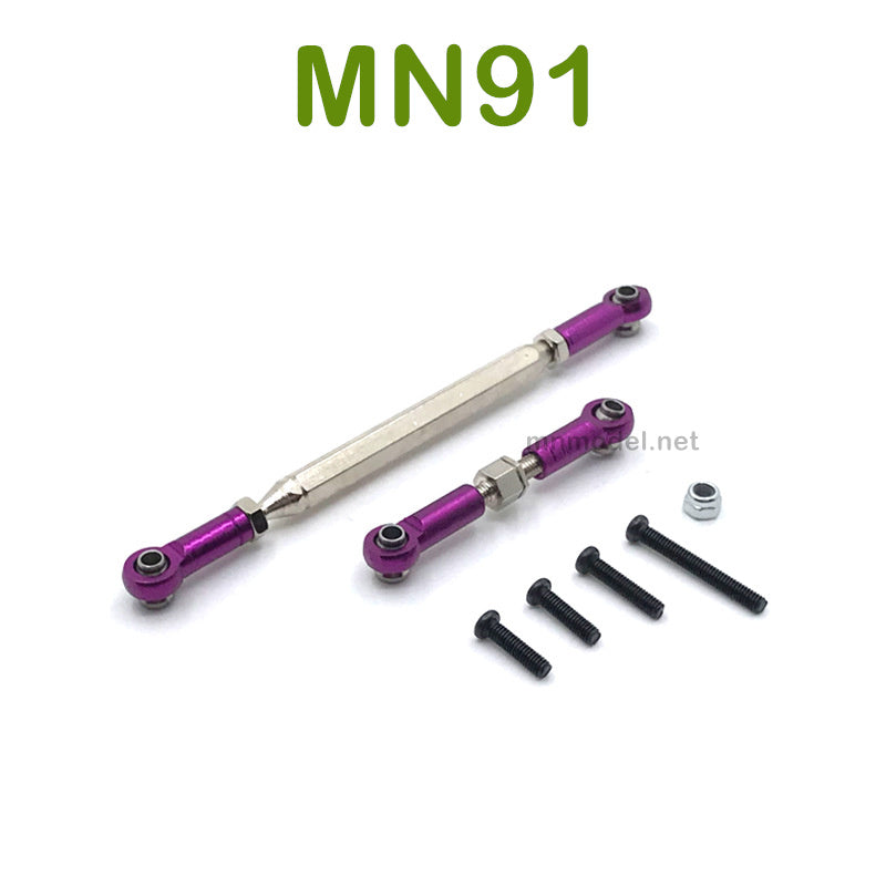 Upgrade parts For MN MODEL MN91 RC Racing Car Steering and Servo Connect Rods purple