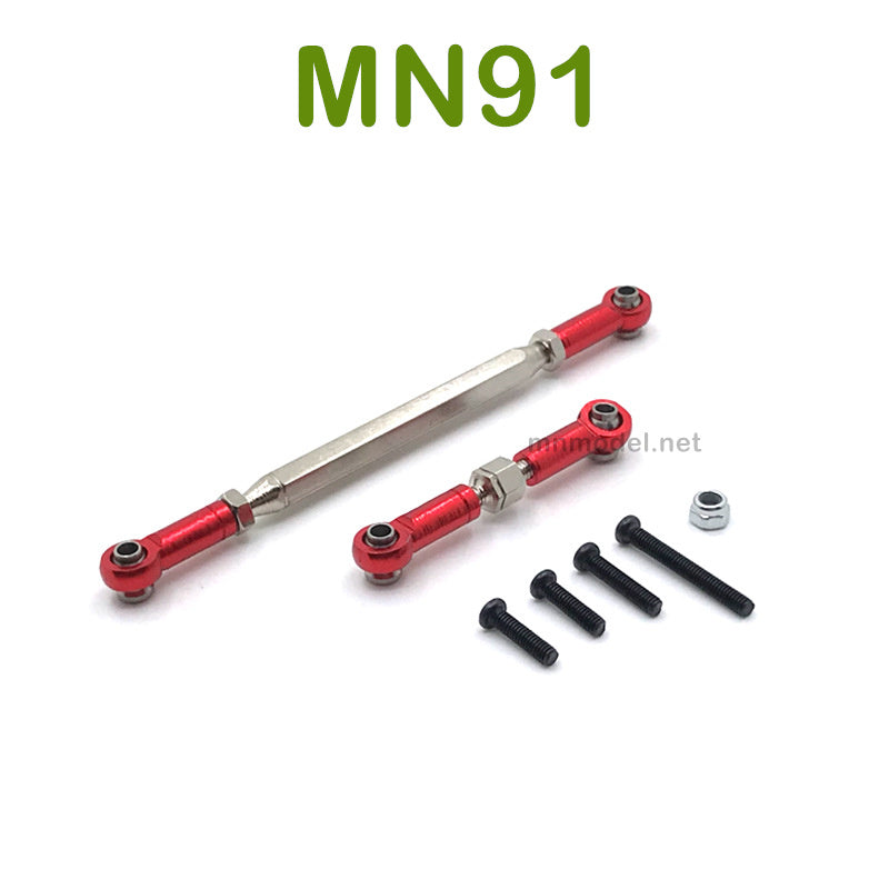 Upgrade parts For MN MODEL MN91 RC Racing Car Steering and Servo Connect Rods red